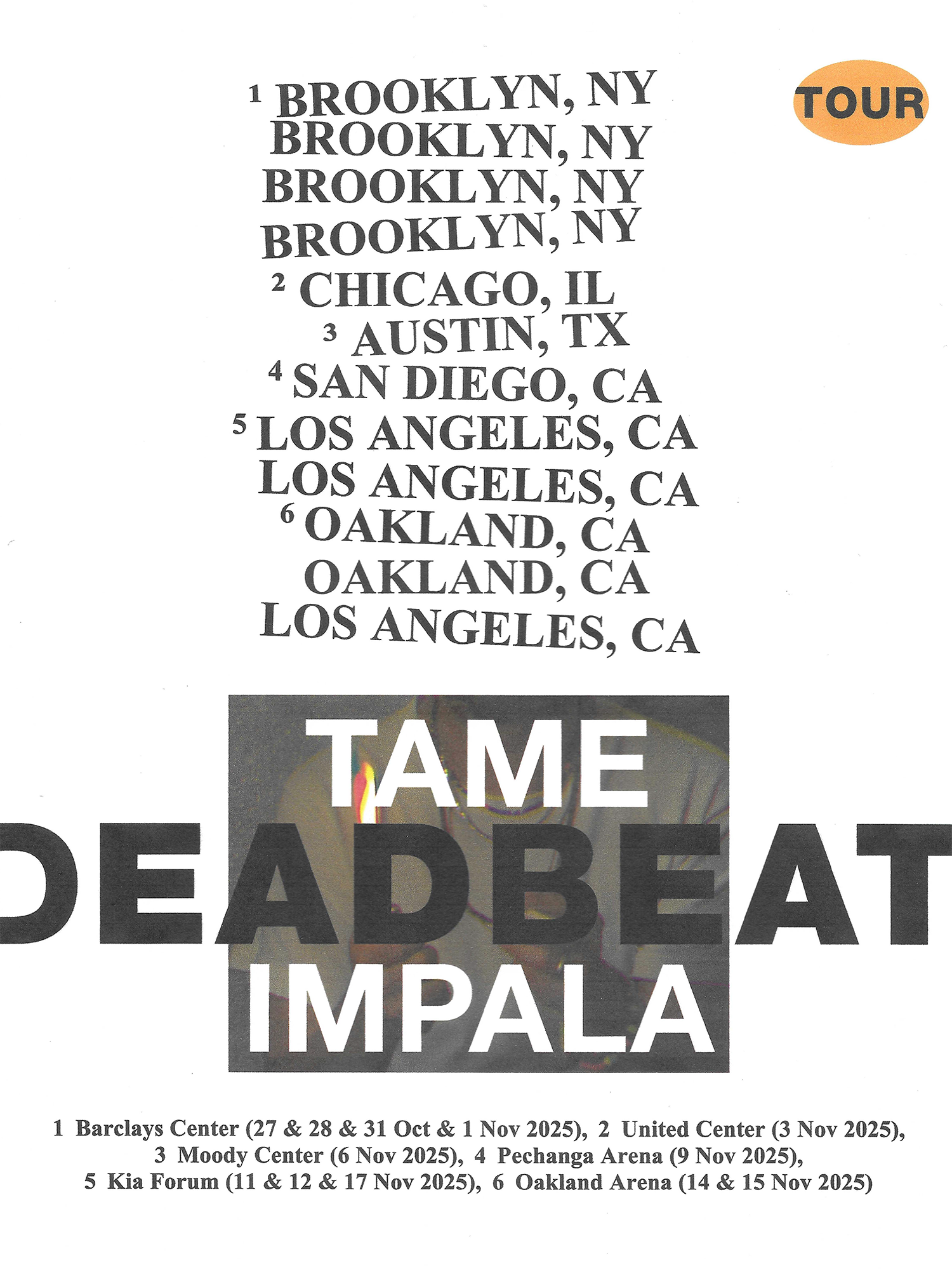 Deadbeat Tour Poster