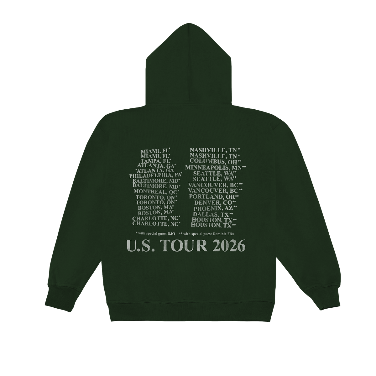 2026 US Tour Deadbeat Tour Zip Hoodie
